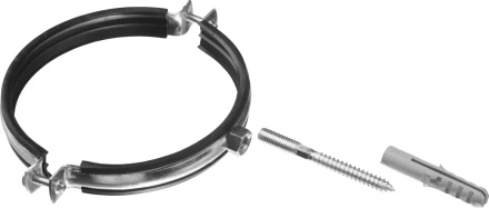 ЗУБР "МАСТЕР". Хомут трубный с гайкой, оцинкованный, в комплекте с сантехнической шпилькой и дюбелем, 5", 1шт 37866-138-144 купить в Надыме