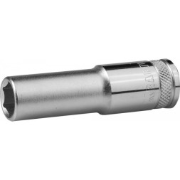 Торцовая головка KRAFTOOL &quot;INDUSTRIE QUALITAT&quot;, удлиненная, Cr-V, FLANK, хромосатинированная, 1/2&quot;, 13 мм 27807-13_z01