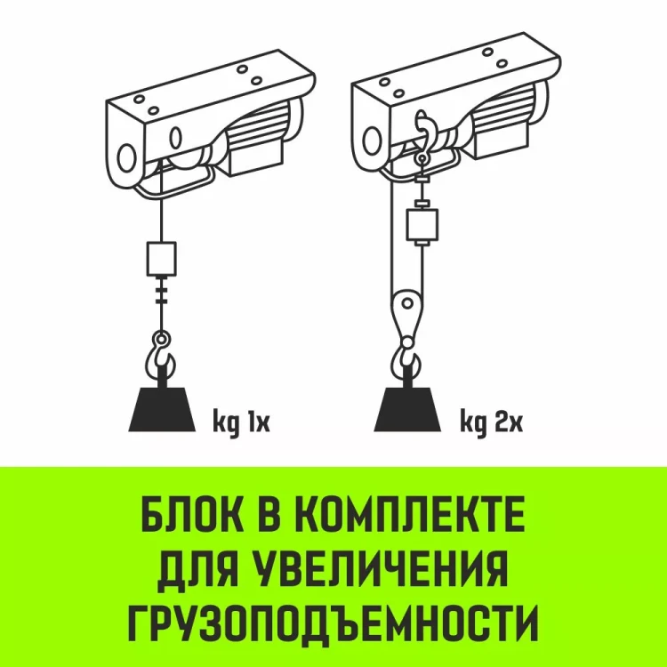 Мини таль электрическая комбинированная HITCH РА250 125/250кг 12/6м 220В (SZ086109) купить в Надыме