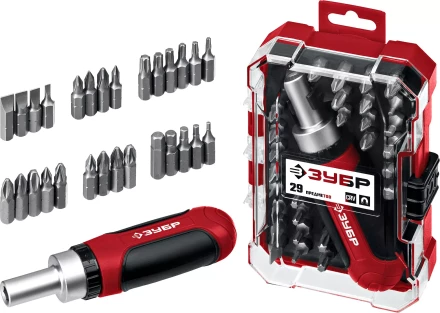 ЗУБР Мастер 29, 29 шт, набор: отвертка с насадками (25040) купить в Надыме