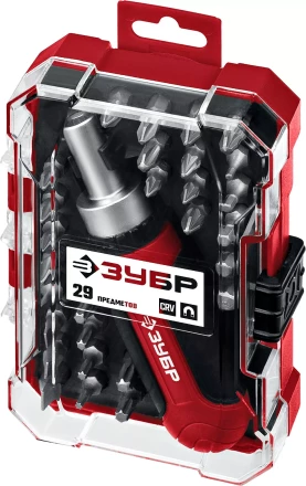 ЗУБР Мастер 29, 29 шт, набор: отвертка с насадками (25040) купить в Надыме