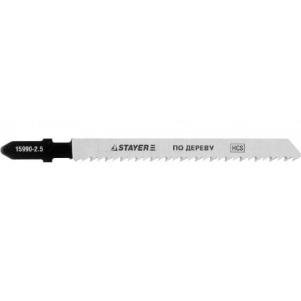 Полотна STAYER &quot;PROFI&quot;, T101B, для эл/лобзика, HCS, по дереву, ДСП, ДВП, EU-хвост., шаг 2,5мм, 75мм, 2шт 15990-2.5_z01 купить в Надыме