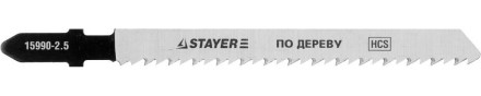 Полотна STAYER &quot;PROFI&quot;, T101B, для эл/лобзика, HCS, по дереву, ДСП, ДВП, EU-хвост., шаг 2,5мм, 75мм, 2шт 15990-2.5_z01 купить в Надыме