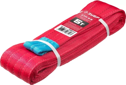 ЗУБР СТП-5/6, красный, г/п 5 т, длина 6 м, текстильный петлевой строп (43555-5-6) купить в Надыме