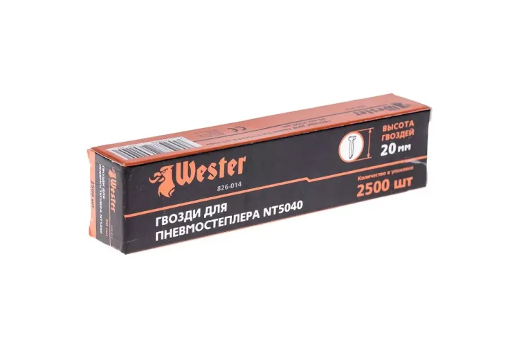 Гвозди для степлера WESTER 826-014 1 х 1.25 х 20 мм 2500 шт. купить в Надыме
