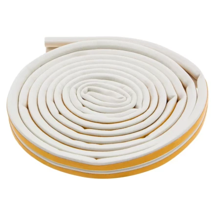 Уплотнитель резиновый, 6 м, профиль "D", белый Сибртех 88915 купить в Надыме
