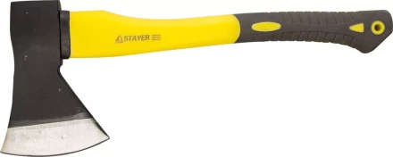 Топор STAYER кованый с двухкомпонентной стеклопластиковой рукояткой, 1,2кг 2062-12 купить в Надыме