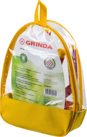 Набор GRINDA: Совок посадочный широкий, совок посадочный узкий, рыхлитель, мотыга-рыхлитель с нейлоновым корпусом, 4 предмета 421360-H4 купить в Надыме