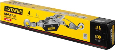 Лебедка STAYER &quot;MAXPull&quot; рычажная, тросовая, 4т/3м 4310-4 купить в Надыме