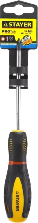 Отвертка STAYER "PROFI" "PROTech", двухкомп рукоятка, намагниченная, Cr-Mo, PH1x100мм 25132-1-10_z02 купить в Надыме