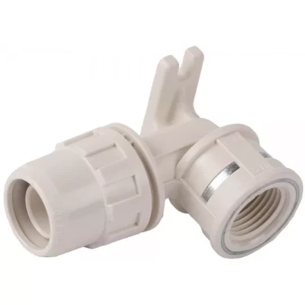 Муфта ЗУБР "ШиреФит" соединительная угловая 90°, с креплением, "штуцер с гайкой - внутренняя резьба", 20мм-1/2" 51468-20-1/2 купить в Надыме