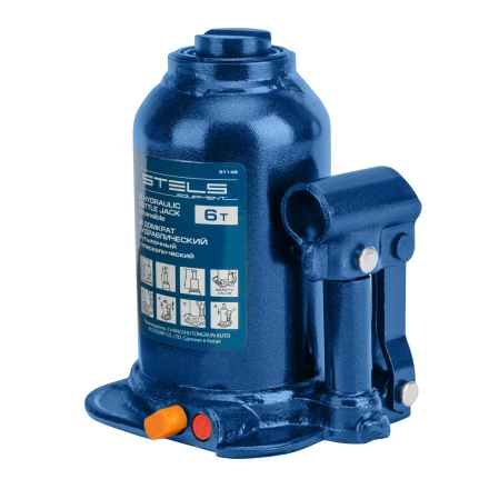 Домкрат гидравлический бутылочный телескопический Stels 51149, 6 т, подъем 180-410 мм 51149 купить в Надыме