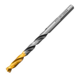 Сверло спиральное по металлу Denzel 5,5 x 93мм, Р6М5, Golden Tip, многогранная заточка, 718277