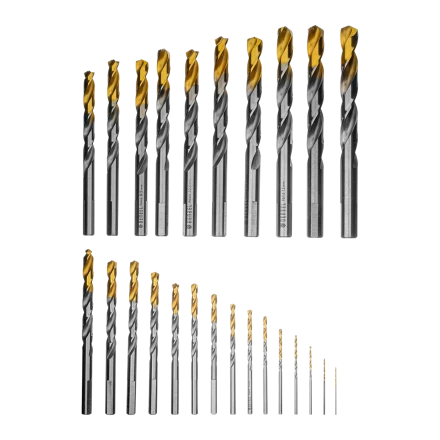 Набор сверл по металлу Denzel 723009, 1-13 мм, Р6М5-TiN, Golden Tip, 25 шт купить в Надыме