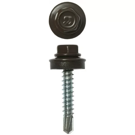 Саморезы ЗУБР окраш., RAL 8028 земел.-коричн., для крепл. кров. матер. к дерев. обреш., 4.8х29мм, 2500шт 4-300310-48-029-8028 купить в Надыме