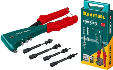 Комбинированные заклепочники, KRAFTOOL Combo2-M6 31180 31180 купить в Надыме