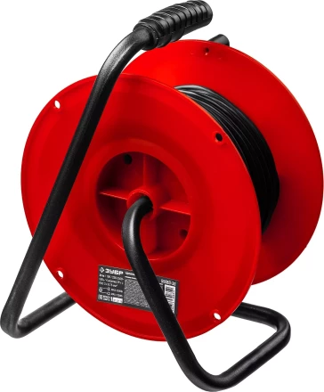 Удлинитель на катушке "ПВС 307", 30 м, 2500 Вт, 4 гнезда, ПВС 3х0,75 кв мм, ЗУБР 55083-30 купить в Надыме