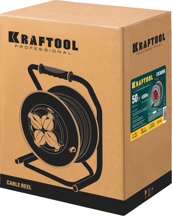 Силовые удлинители на стальной катушке  HEAVY DUTY 4.0, кабель КГ 3х2,5 кв мм 55086-50 купить в Надыме