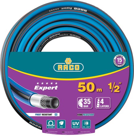 Шланг RACO &quot;EXPERT&quot; поливочный, 30атм., армированный, 3-х слойный, 1/2&quot;x50м 40302-1/2-50 купить в Надыме