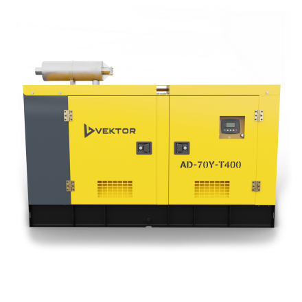 Дизельный генератор Vektor AD-70Y-T400 в шумозащитной кожухе купить в Надыме