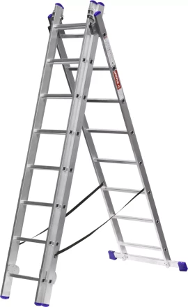 Лестница ЗУБР универсальная, трехсекционная со стабилизатором, 8 ступеней 38831-08 купить в Надыме