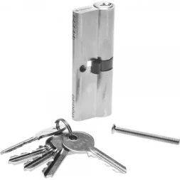 Механизм ЗУБР "МАСТЕР" цилиндровый, тип "ключ-ключ", цвет хром, 5-PIN, 80мм 52101-80-2