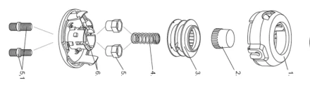 Катушка универ. триммер. гайка М8,гайка М10, винт М8-М10, лев. резьба,шаг 1,25 мм  DENZEL 96312 купить в Надыме
