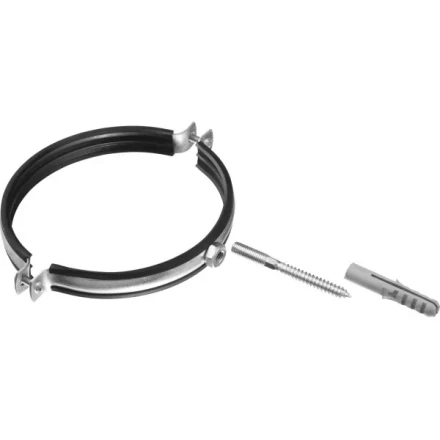 ЗУБР "МАСТЕР". Хомут трубный с гайкой, оцинкованный, в комплекте с сантехнической шпилькой и дюбелем, 6", 1шт 37866-159-166 купить в Надыме