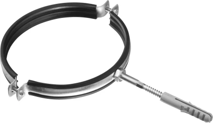 ЗУБР "МАСТЕР". Хомут трубный с гайкой, оцинкованный, в комплекте с сантехнической шпилькой и дюбелем, 6", 1шт 37866-159-166 купить в Надыме