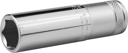 Торцовая головка KRAFTOOL &quot;INDUSTRIE QUALITAT&quot;, удлиненная, Cr-V, FLANK, хромосатинированная, 1/2&quot;, 15 мм 27807-15_z01 купить в Надыме