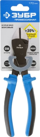 Бокорезы усиленные ЗУБР эксцентриковое расположение шарнира, особостойкое спец. покрытие Н12Х1 (никель/хром), двухкомпонентные рукоятки, 170мм 2201-6-17_z01 купить в Надыме