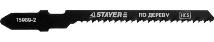 Полотна STAYER &quot;PROFI&quot;, T119BO, для эл/лобзика, HCS, по дереву, ДСП, фигур. рез, EU-хвост., шаг 2мм, 50мм, 2шт 15989-2_z01 купить в Надыме