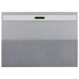 Выключатель СВЕТОЗАР "ЭФФЕКТ" проходн., с эффектом свечения, одноклав., без вставки и рамки, св.-серый метал., 10A/~250B SV-54438-SM