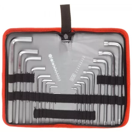 Набор ключей имбусовых ЗУБР "МАСТЕР"Cr-V,нейлон чехол,HEX 1,5-10 мм длинные 9 шт,TORX Т10-Т50  длинные 9 шт 27463-H18 купить в Надыме