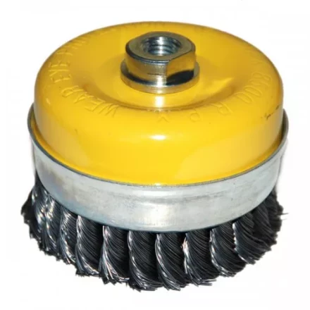Щетка для УШМ М14/100 мм чашечная сталь витая Энкор 51547 купить в Надыме