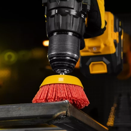 Щетка для дрели, 75 мм, Чашка, со шпилькой, нейлоновая щетина Denzel 74436 купить в Надыме