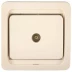 Розетка СВЕТОЗАР "ГАММА" телевизионная одинарная, цвет бежевый SV-54115-B купить в Надыме