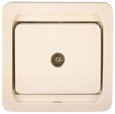 Розетка СВЕТОЗАР "ГАММА" телевизионная одинарная, цвет бежевый SV-54115-B купить в Надыме