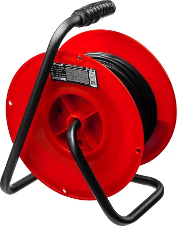 Удлинитель на катушке "ПВС 307", 40 м, 2500 Вт, 4 гнезда, ПВС 3х0,75 кв мм, ЗУБР 55083-40 купить в Надыме