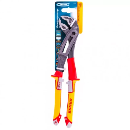 Клещи переставные диэлектрические рукоятки до 1000 В 240 мм Gross 15725 купить в Надыме