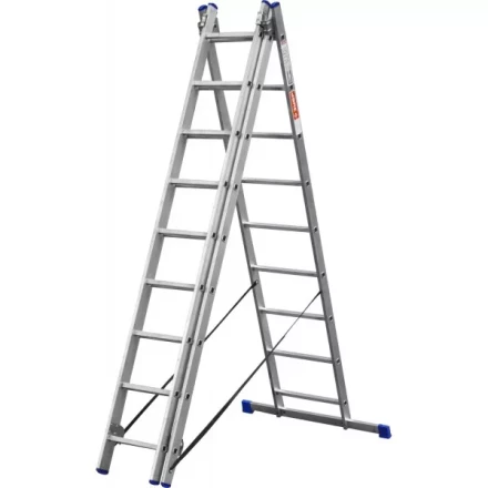 Лестница ЗУБР универсальная, трехсекционная со стабилизатором, 9 ступеней 38831-09 купить в Надыме