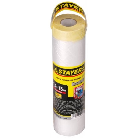 Пленка STAYER &quot;PROFESSIONAL&quot; защитная с клейкой лентой &quot;МАСКЕР&quot;, HDPE, 9мкм, 1,4х15м 12255-140-15 купить в Надыме