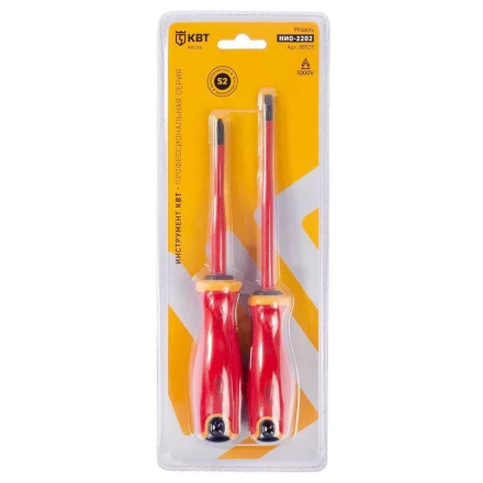 Набор диэлектрических отверток КВТ SLIM VDE НИО-2202 сталь S2, профиль SL, PH, 2 шт. (88929) купить в Надыме