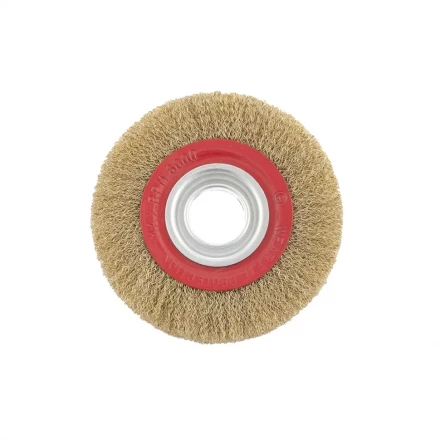 Щетка для точила 200 мм посадка 32 мм плоская латунированная витая проволока MTX 74662 купить в Надыме