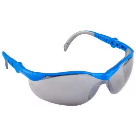 Очки ЗУБР "ЭКСПЕРТ" защитные, серые, с зеркальным покрытием, поликарбонатная монолинза с двухкомпонентными регулируемыми дужками 110312 купить в Надыме