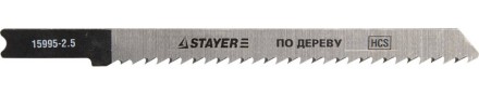 Полотна STAYER &quot;PROFI&quot;, U101B, для эл/лобзика, HCS, по дереву, ДСП, ДВП, US-хвост., шаг 2,5мм, 75мм, 2шт 15995-2.5_z01 купить в Надыме