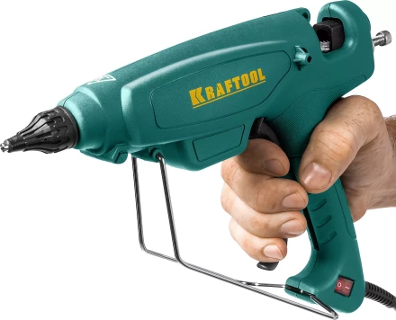 Пистолет клеевой (термоклеящий) "PRO", KRAFTOOL 06843-220-12, эл, двухкомп корпус, рабоч темп 193град, выход клея 1,2кг/час, d=12мм, 220Вт 06843-220-12 купить в Надыме