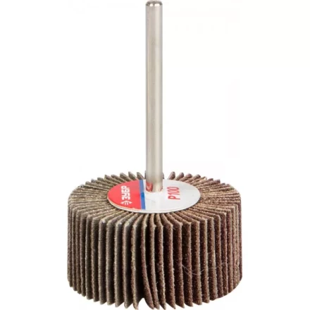 Круг шлифовальный ЗУБР "МАСТЕР" веерный лепестковый, на шпильке, тип КЛО, зерно-электрокорунд нормальный, P100, 15х30мм 36600-100 купить в Надыме