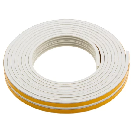 Уплотнитель резиновый, 6 м, профиль "E", белый Сибртех 88917 купить в Надыме