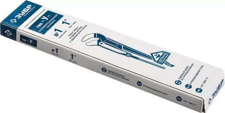 Ключ трубный рычажный ЗУБР "ПРОФЕССИОНАЛ", тип "S", изогнутые губки для труднодоступных мест, цельнокованный, Сr-V,  № 1, 1" 27336-1_z01 купить в Надыме